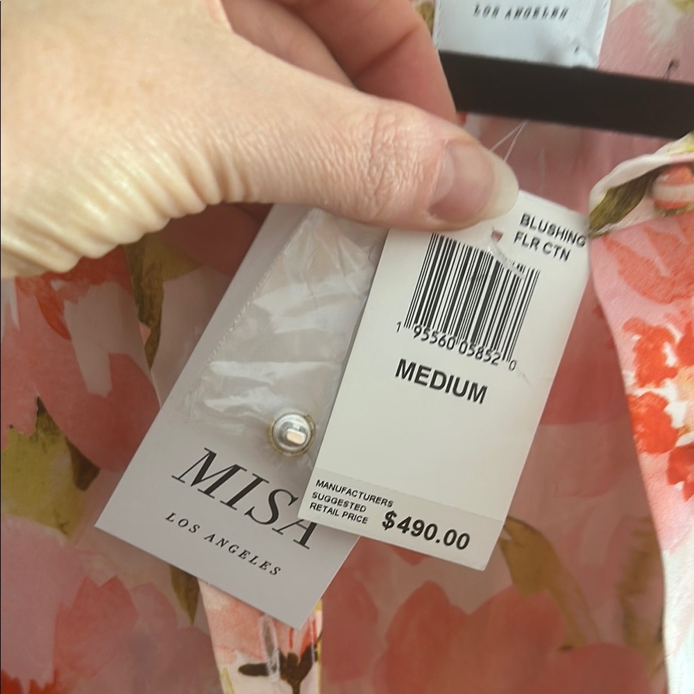 Misa Los Angeles Floral Dress - Pink and Orange - Picture 5 of 6